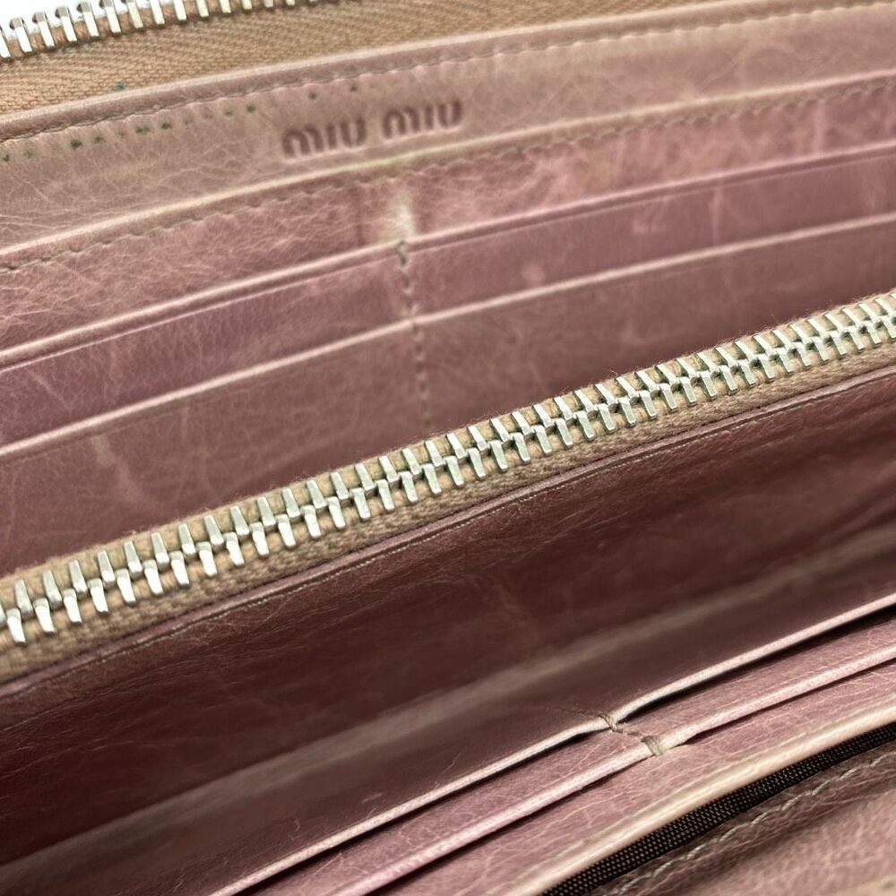 **Flaws** Authentic Miu Miu By Prada Pink Leather… - image 6